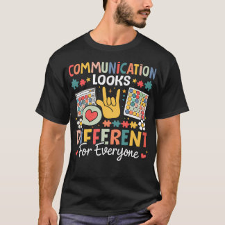 Kommunikation sieht für jeden Menschen mit Autismu T-Shirt