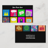 Kommunikations-Fliesen-Tapete, Ihr Name hier Visitenkarte (Vorne/Hinten)