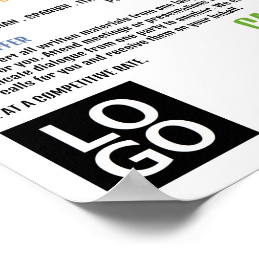 Kommunikationsdesign, Übersetzer und Dolmetscher Poster (Ecke)