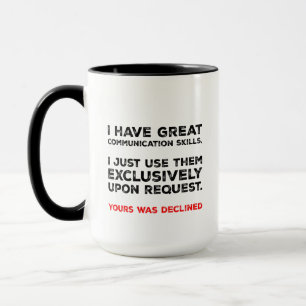 Kommunikationsfähigkeiten - Sarkastisches Introver Tasse