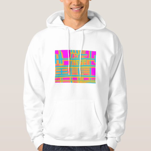 "Kommunikationslinien" Abstrakt - Maßgeschneiderte Hoodie (Vorderseite)