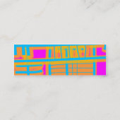 "Kommunikationslinien" Abstrakt Mini Visitenkarte (Rückseite)