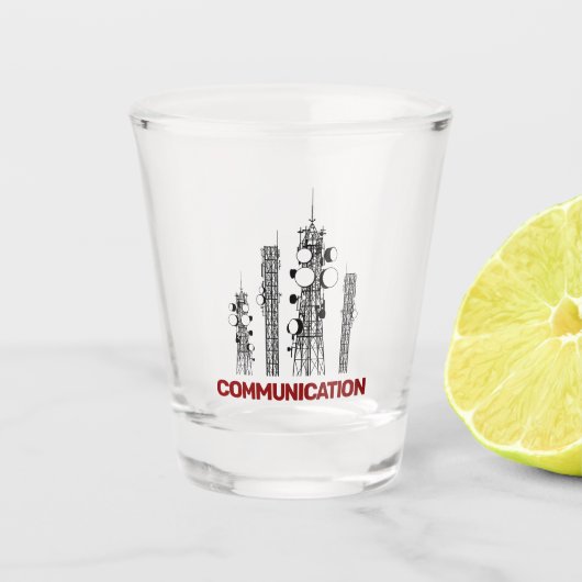 Kommunikationstürme Schnapsglas (Vorderseite)