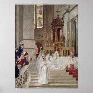 Kommunion an der Kirche der Dreiheit, 1877 Poster