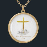 *~* Kommunion AP35 Christliche Bestätigung Vergoldete Kette<br><div class="desc">( Suche nach AP35 für ähnliche Entwürfe und AP40 )) Blume Floral Bouquet von Blume am Fuß eines rustikalen schlichten Gold Jesus Cross. Entfernen, Ändern und Ändern von gewollt und beliebig vielen Elementen. Konvertieren Sie das Design für jeden guten Sehzweck, den Sie will. Übertragen Sie es auf jedes von Ihnen...</div>