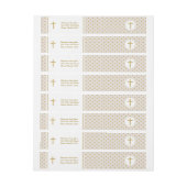 Kommunion Beige mit Gold Polka Dots (Bogen)
