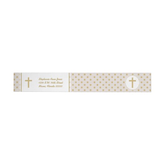 Kommunion Beige mit Gold Polka Dots (Person)