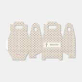 Kommunion Beige mit Gold Polka Dots Geschenkschachtel (Ungefaltet)