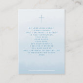 Kommunion Blauer Kranz und Kreuz Visitenkarte (Rückseite)