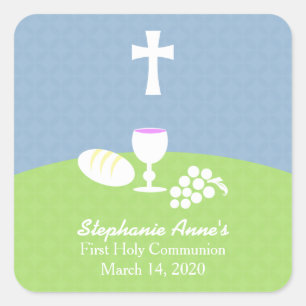 Kommunion Broad of Life Quadratischer Aufkleber