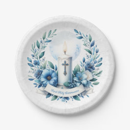 Kommunion Candle First Holly Communion Pappteller