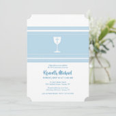 Kommunion Cup Blue Einladung (Stehend Vorderseite)