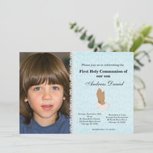 Kommunion Einladung (Stehend Vorderseite)