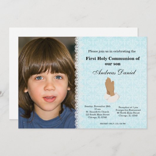 Kommunion Einladung (Vorne/Hinten)