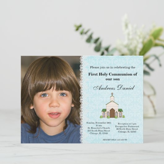 Kommunion Einladung (Stehend Vorderseite)