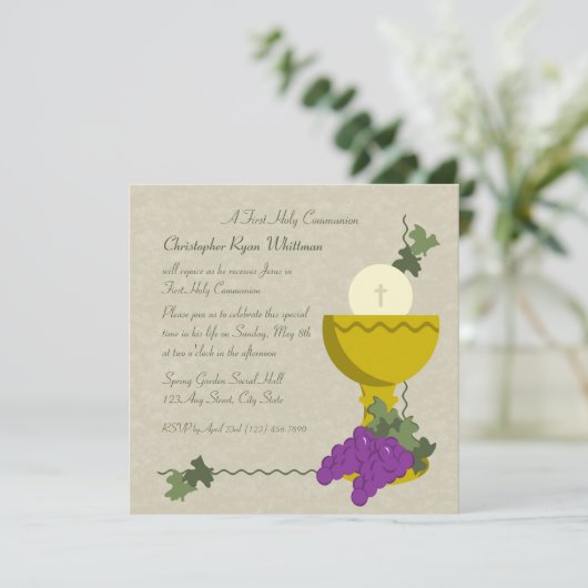 Kommunion Einladung (Stehend Vorderseite)