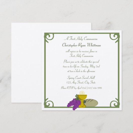 Kommunion Einladung (Vorne/Hinten)