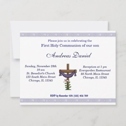 Kommunion Einladung (Vorderseite)
