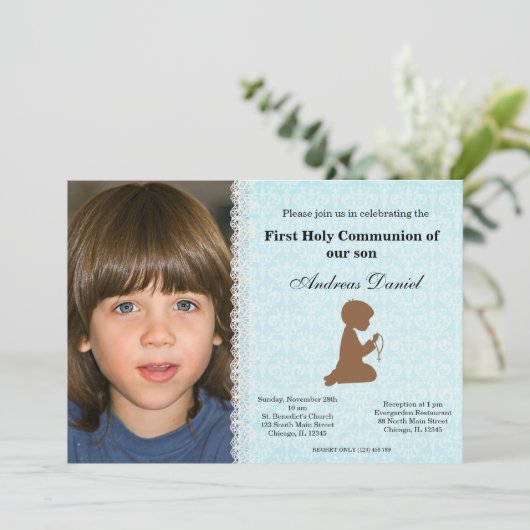 Kommunion Einladung (Stehend Vorderseite)