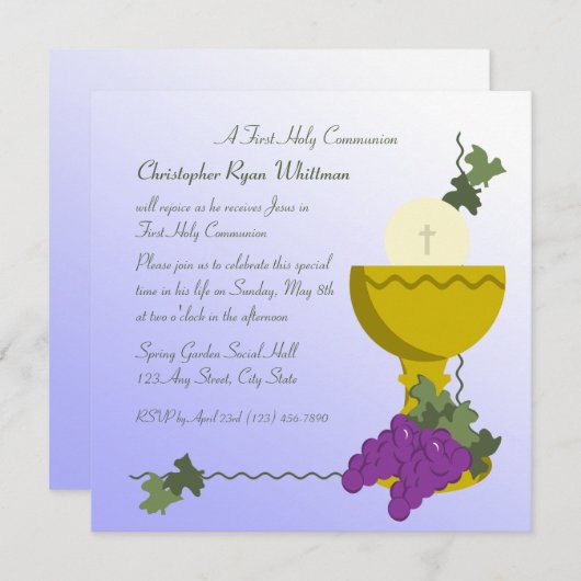 Kommunion Einladung (Vorne/Hinten)