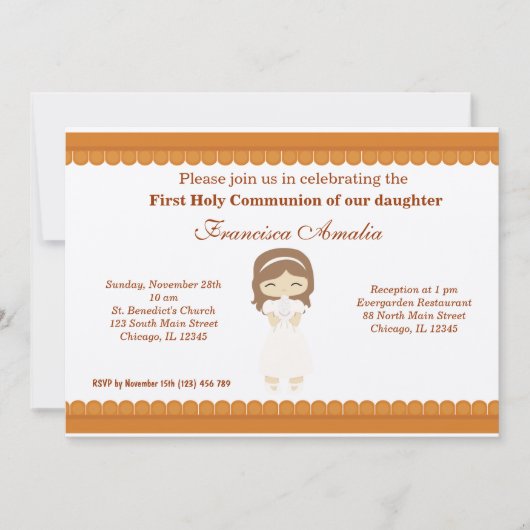 Kommunion Einladung (Vorderseite)