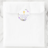 Kommunion Floral Watercolor Geschenksiegel für Gef Runder Aufkleber (Tasche)