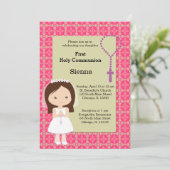 Kommunion Girl Einladung (Stehend Vorderseite)