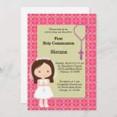 Kommunion Girl Einladung (Vorne/Hinten)