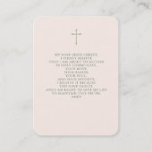 Kommunion Girl Prayer Card Visitenkarte (Rückseite)