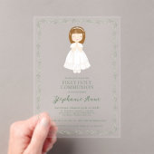 Kommunion Girl Praying Acryleinladungen (Insitu (Handheld))