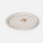 Kommunion Girl Praying Pappteller (Schrägansicht)