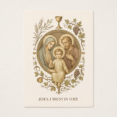 Kommunion Heilige Familie Erinnerung Heilige Karte (Vorderseite)