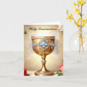 Kommunion Karte (Gelbe Blume)