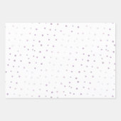 Kommunion Lavender Cross Hearts and Dots Geschenkpapier Set (Vorderseite 3)