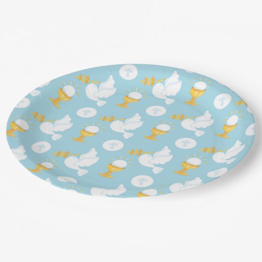 Kommunion Pappteller (Schrägansicht)