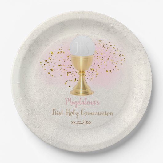 Kommunion Pappteller (Vorderseite)