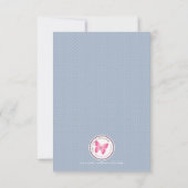 Kommunion Pastel Blue Cross Einladung (Rückseite)