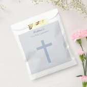 Kommunion Pastel Blue Cross Geschenktütchen (Versiegelt)