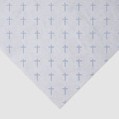 Kommunion Pastel Blue Cross Seidenpapier (Ausschnitt)