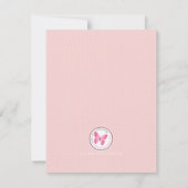 Kommunion Pastel Pink Cross Einladung (Rückseite)