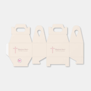 Kommunion Pastel Pink Cross Geschenkschachtel