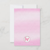 Kommunion Pink Watercolor Einladung (Rückseite)