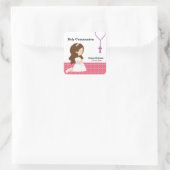 Kommunion Quadratischer Aufkleber (Tasche)