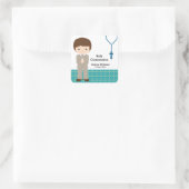 Kommunion Quadratischer Aufkleber (Tasche)