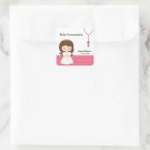 Kommunion Quadratischer Aufkleber (Tasche)