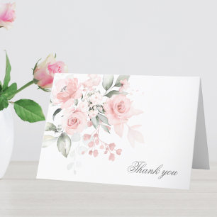 Kommunion Taufe Danke Pink Watercolor Floral
