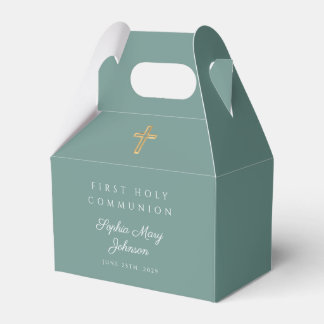 Kommunion über die religiöse Cross Green Boy Geschenkschachtel