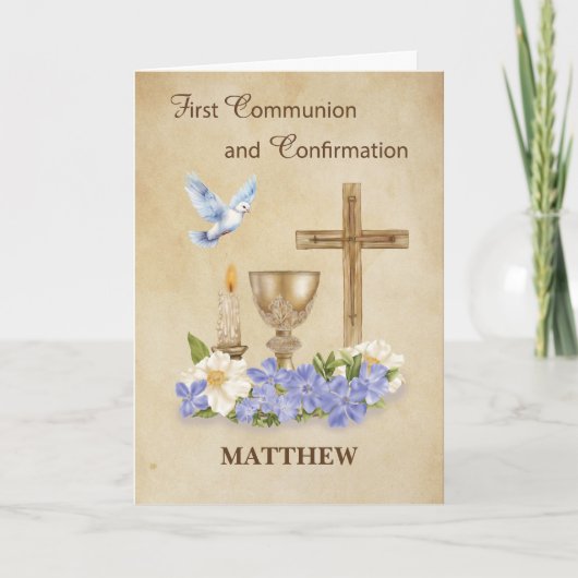 Kommunion und Bestätigung RCIA Glückwünsche Karte (Vorderseite)