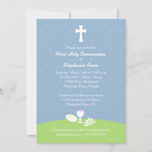 Kommunionbrot Einladung (Vorderseite)