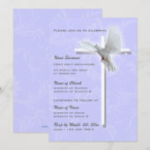 Kommunions-Bestätigungstaube der Taufe religiöse Einladung (Vorne/Hinten)